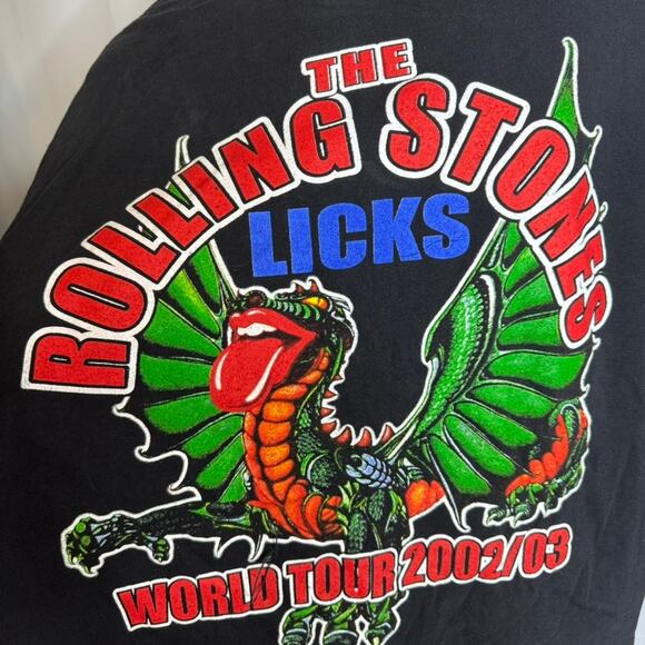 Rolling Stones Licks Tour 2002/03 Dragon Graphic Long Sleeve Shirt XXL USA - Picture 2 of 8